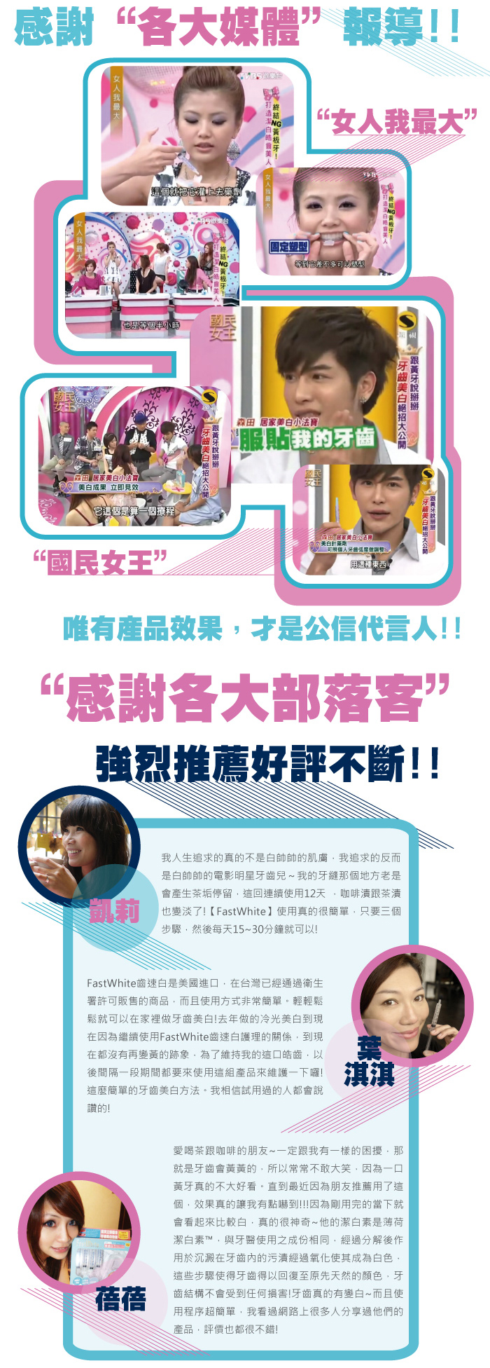 齒速白各大媒體報導和推薦